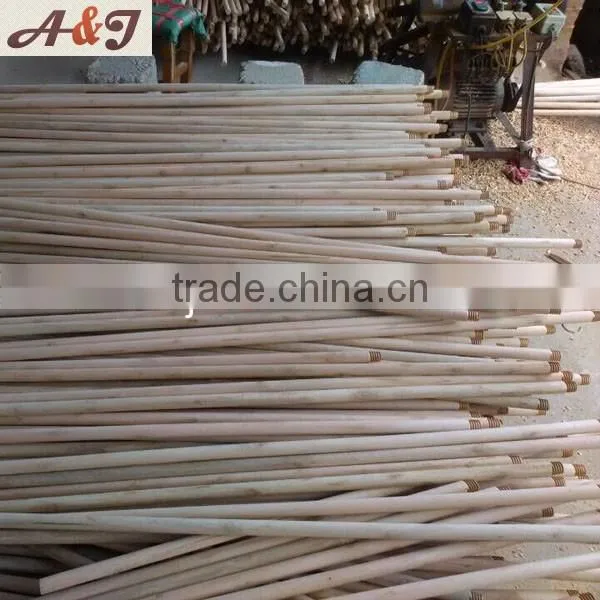 Natural wooden mop stick 120*2.2 cm with Italian screw