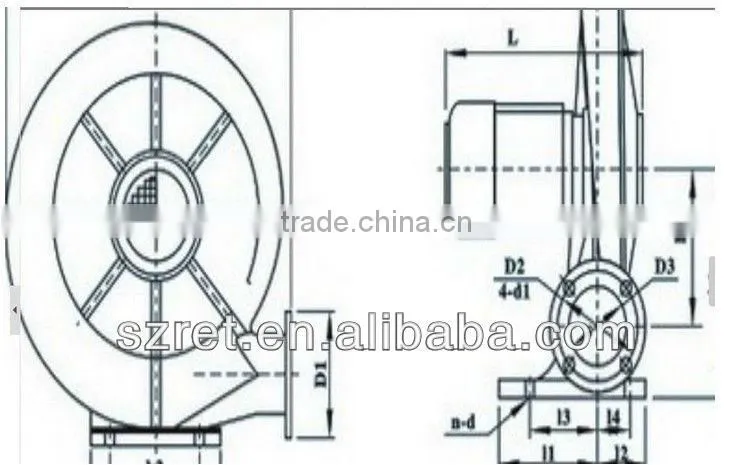 220v 550w exhaustion blower for co2 laser cutting machine