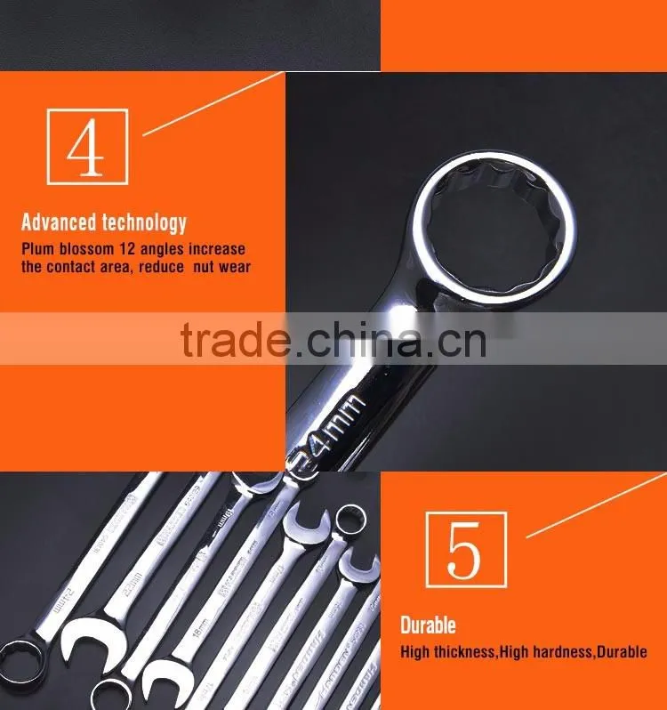 PROFESSIONAL 14PCS COMBINATION WRENCH SET SINGLE OPEN END SPANNER