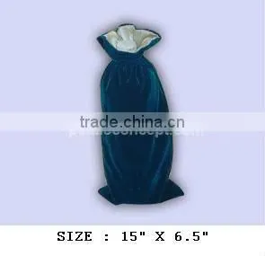 Wine velvet gift pouch with drawstring