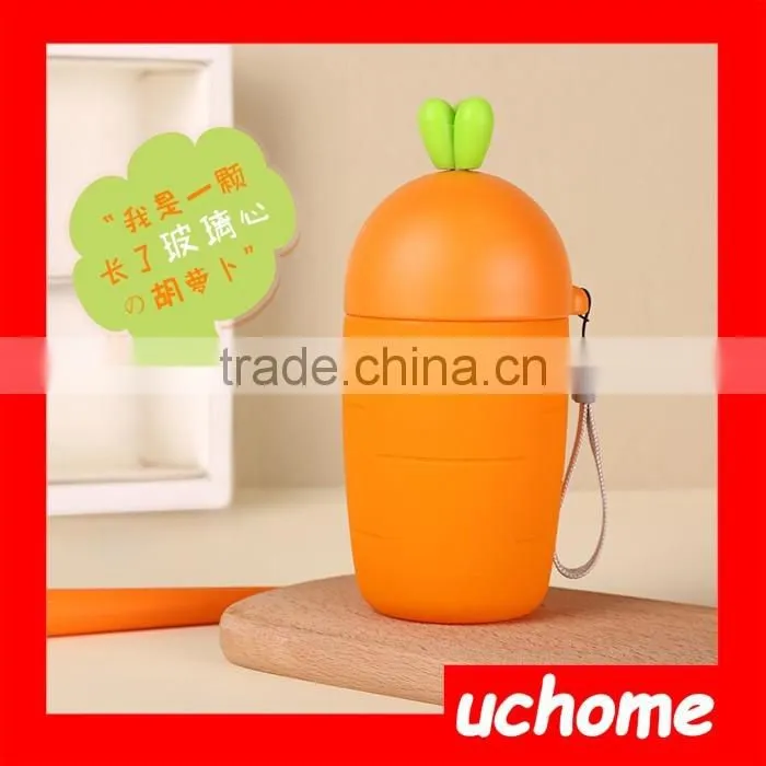 UCHOME BPA Free Rabbit Shaped Gym Glass Water Bottle