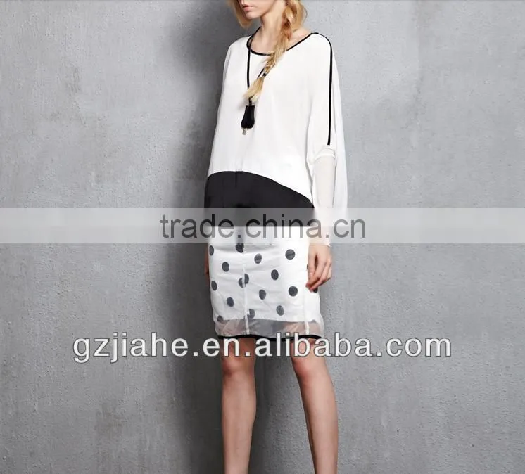 2014 latest design chiffon suit dress for women