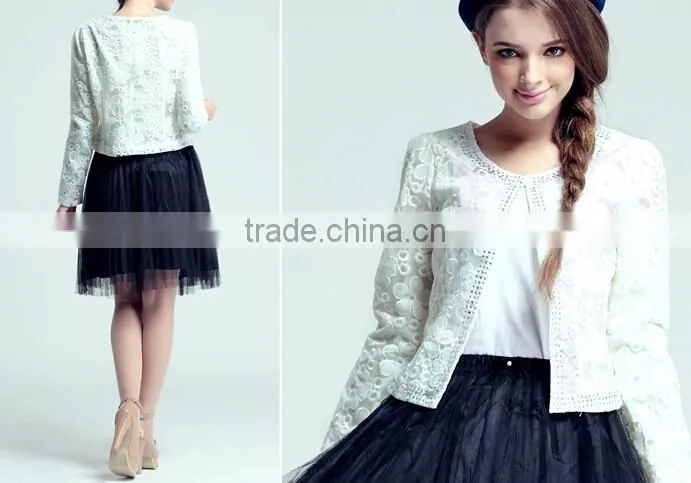 latest ladies quality coat black sheer wholesale factory women's coat