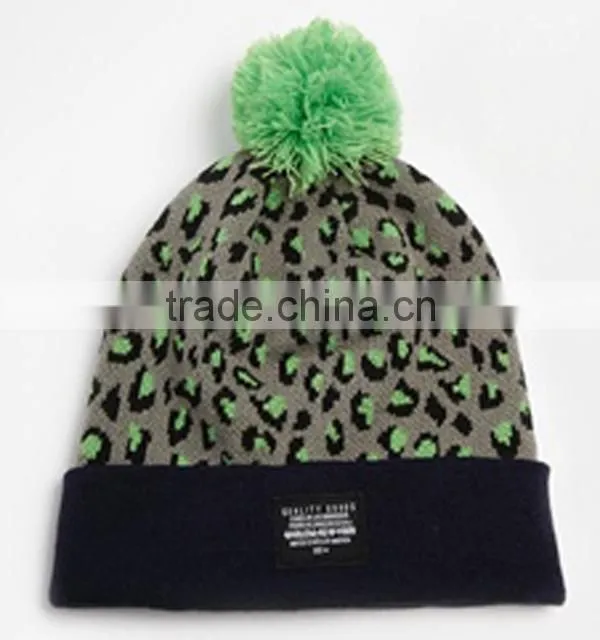 custom embroidery winter promotion cashmere knit hat