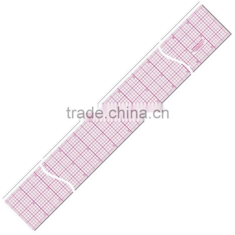 Kearing Super quality sandwich line printing flexible garment ruler for sewing students study using never paint-off 18"long#8085