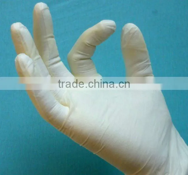 Disposable powder free or powdered medical latex glove