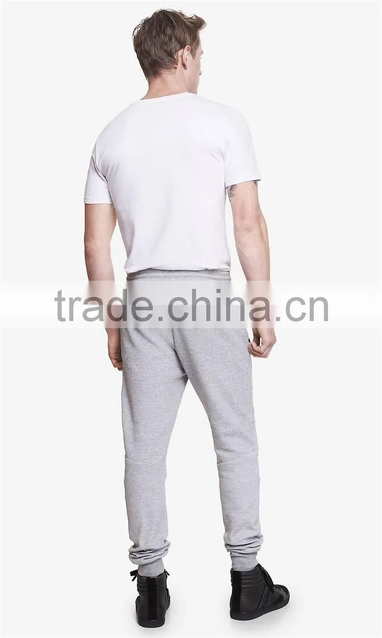Men gray double knit jogger pants cheap wholesale jogger pants