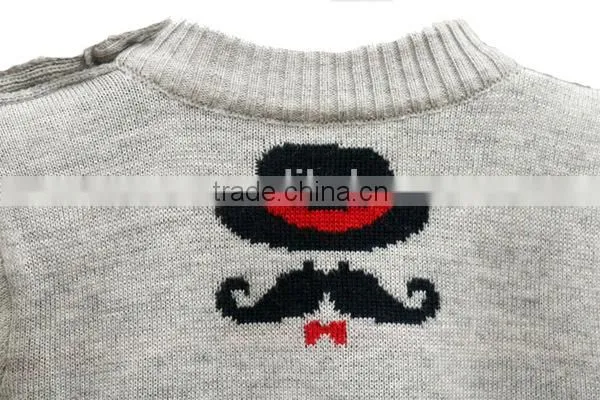 Cartoon Style Wool Sweater Design for Baby Kids