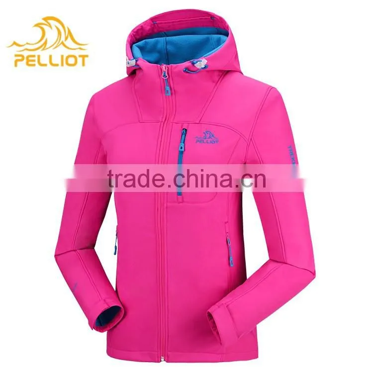 pure color polyester waterproof softshell women's spring jacket