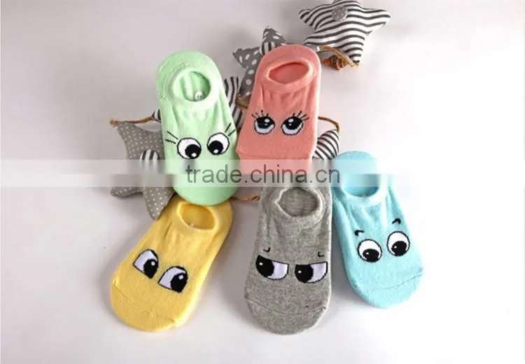 Top Selling for Baby Kids Small Infant Socks Big eyes antiskid Cotton children Socks Cartoon Socks