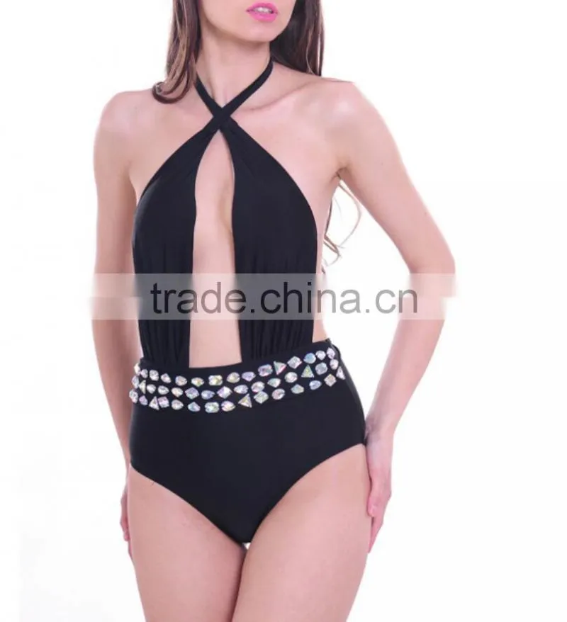 M881 Runwaylover2016 ladies sexy diamond one piece bikini swimwear