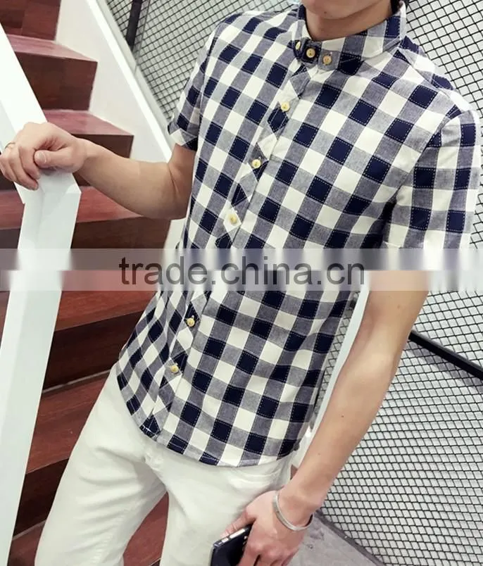 Plaid shirt sleeves with cultivate one's morality business