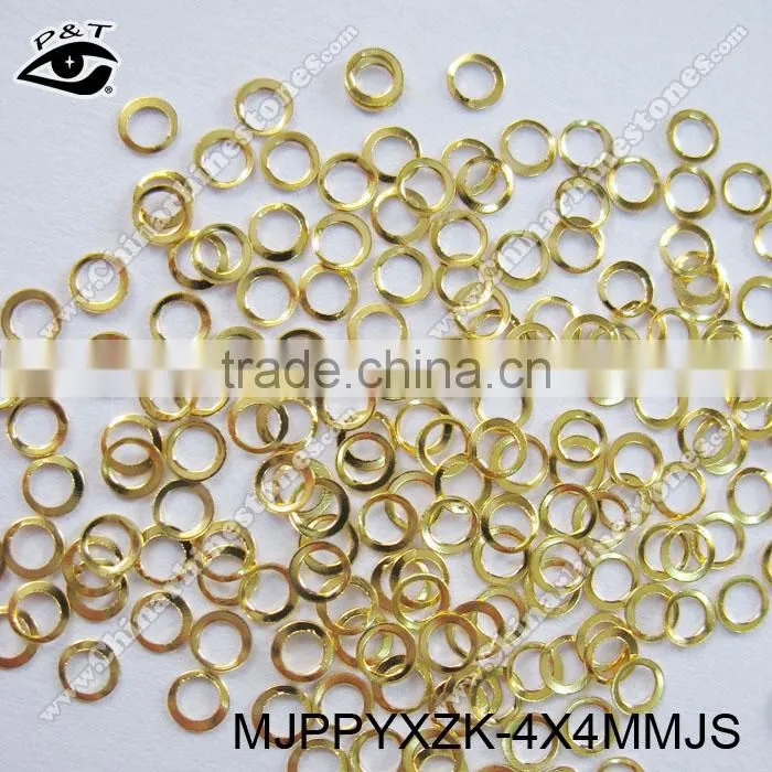 Nail Studs 4mm Gold Round Hole Studs for Nail art Decorations