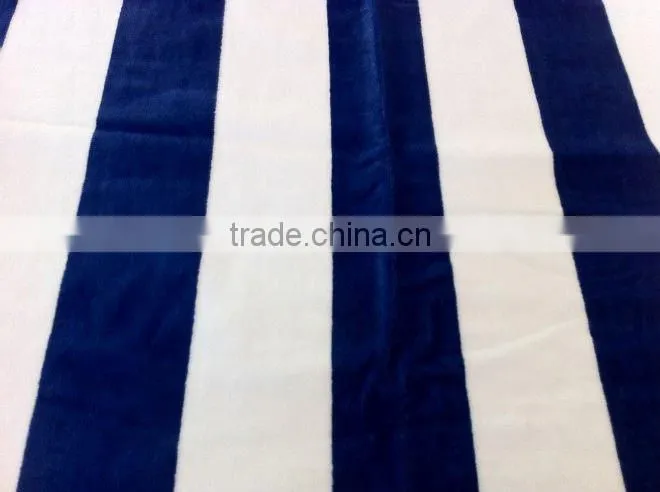 Velour stripe bath towel