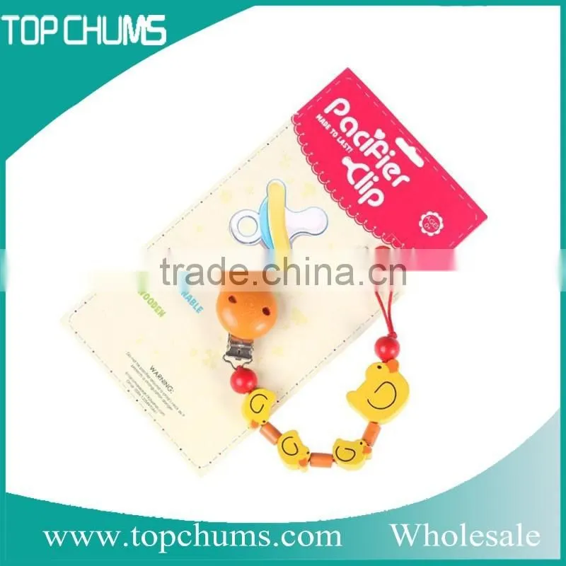 Environmental wooden pacifier clip wholesale baby pacifiers