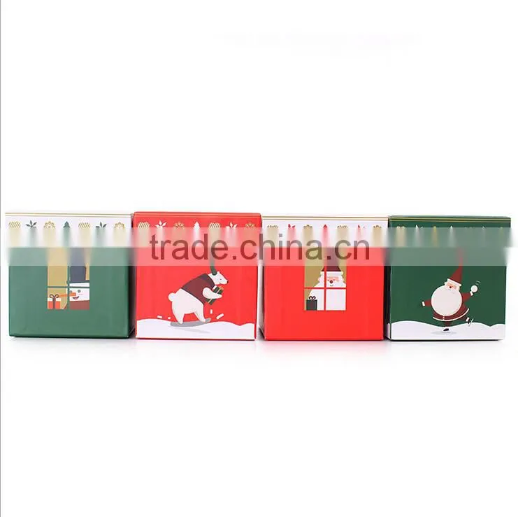 Lot of 4 Small Nesting GIFT BOX Boxes CHRISTMAS Present (Polar Bear Santa Claus Gloves Snowman) NEW