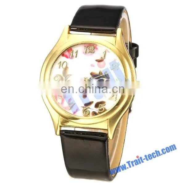 Fashion New Arrival Women Wrist Watch Olive Flower Design High Quality Women Wrist Watch