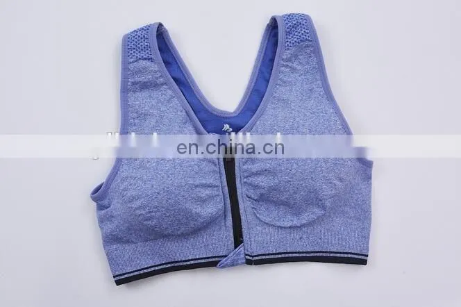 Front zipper high support high-intensity sport bra with mesh sports bra#803