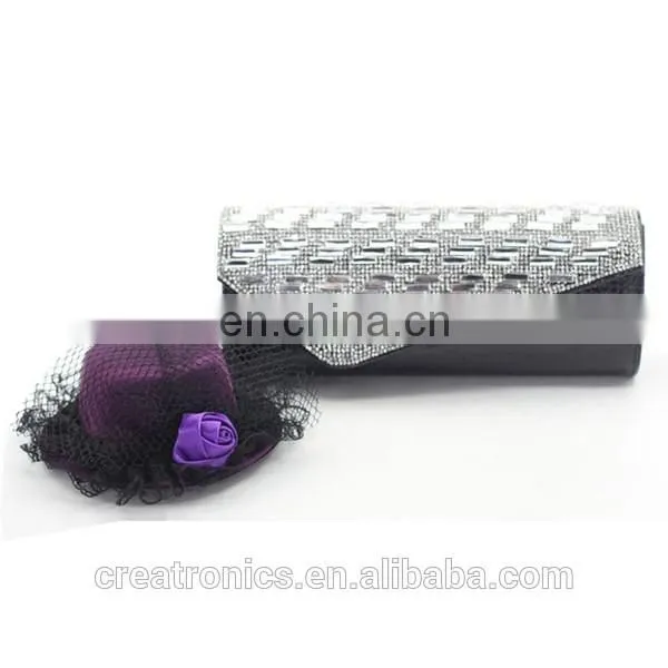 Hot Selling Newest Handbag Purse PU Wholesale Leather Clutch Bag With Chain Cheap Rhinestones Evening Bag