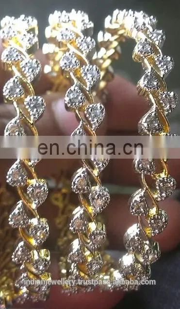 Cubic zircon jewelry bangles manufacturer, Cubic zircon jewellery bangle exporter