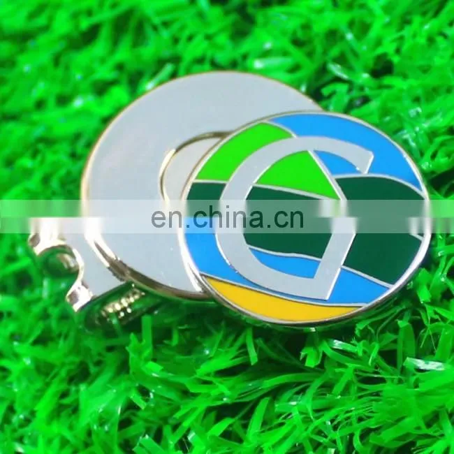 Golf club zinc alloy magnetic ball marker poker chips wholesale