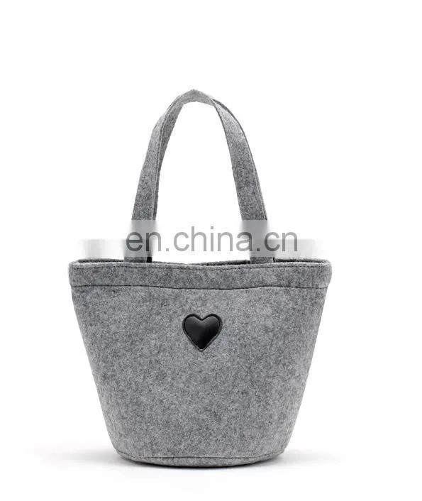 felt handbag custom your own logo packaging white brown kraft gift craft paper bag with ribbon handles printed shopping bags