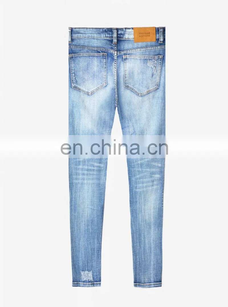 DiZNEW Destroyed stretch denim jeans rips skinny denim man jeans pant ripped jeans