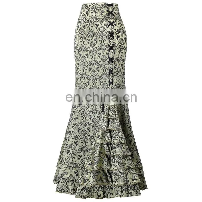 Ladies long high-waisted fishtail skirt for party