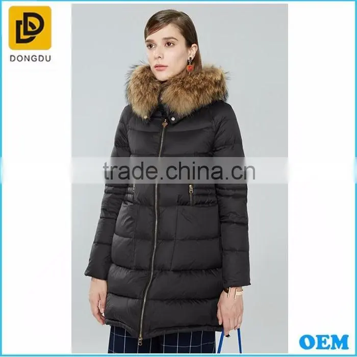 Hot sale Women Long Sleeve Winter Coat White Coat Latest Design Women's Coat