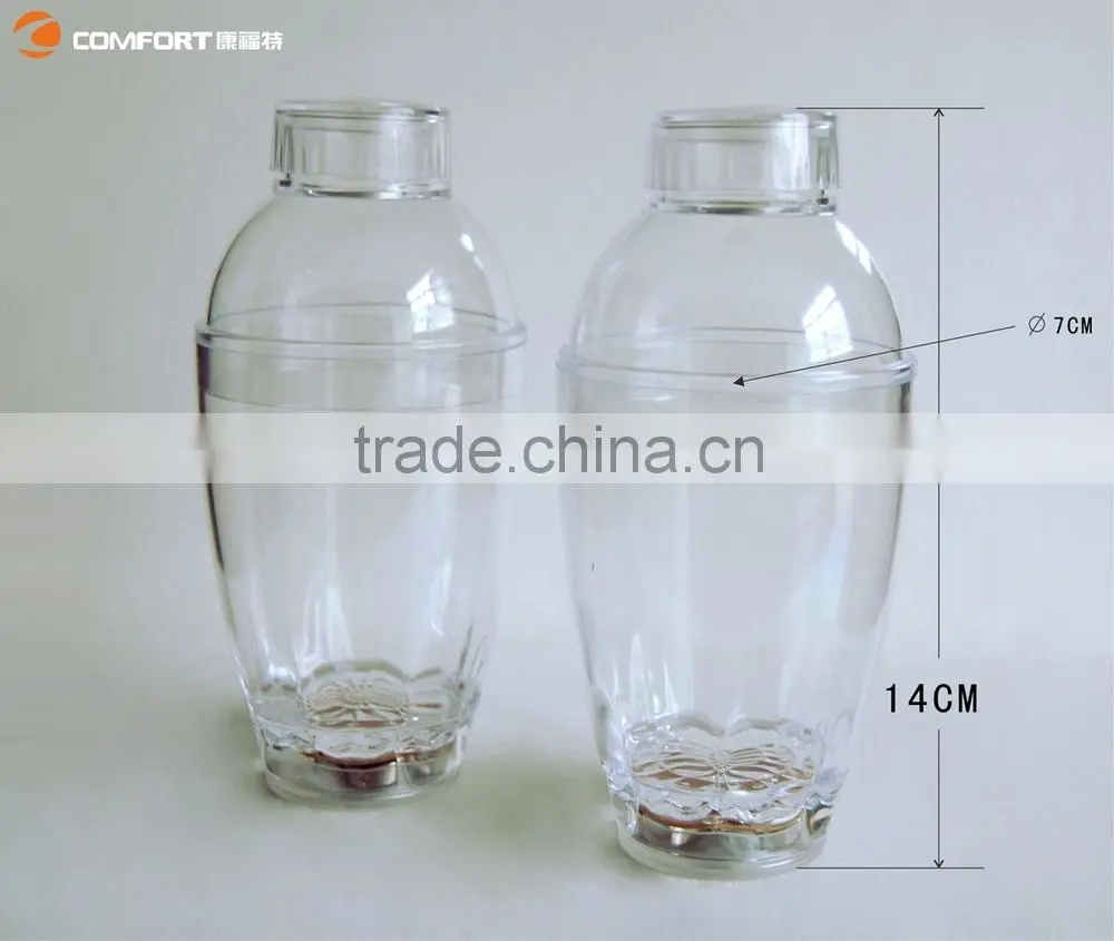 new design 180ml 200ml 450ml 750ml clear custom cocktail shaker