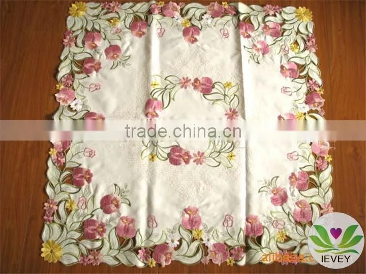 100% cotton damask tablecloth hemstitch table cloth luxurious tablecloth pink fancy tablecloth