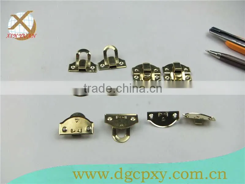 golden cosmetic box lock hardware