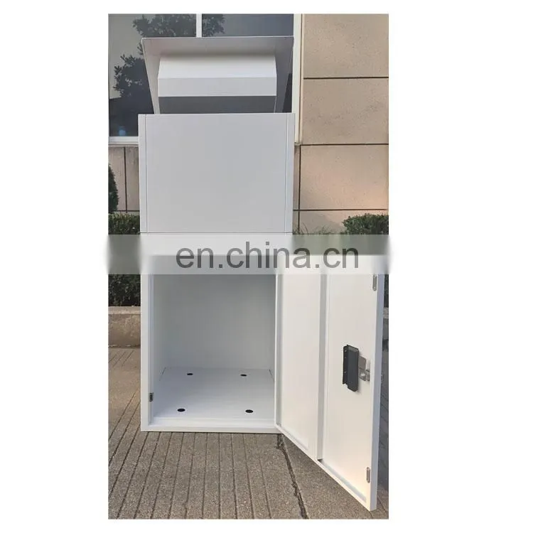 Galvanized Steel Power Coating Free Standing Parcel Drop Box Standing Mail Box