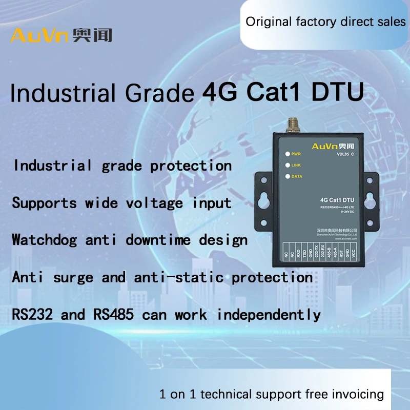 Serial port to 4G DTU communication module