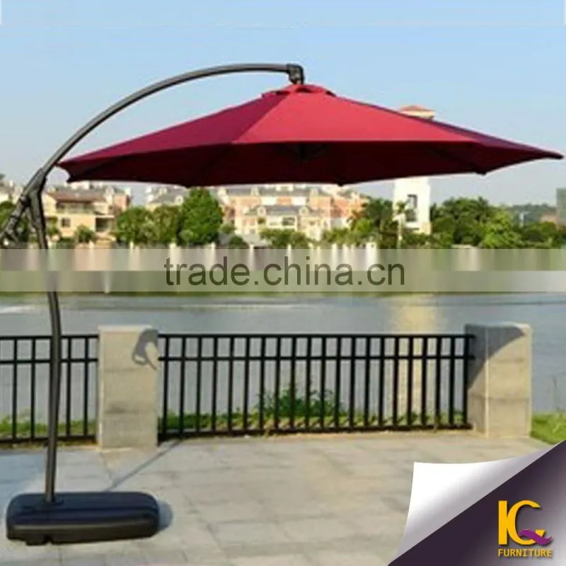 UV proof outdoor cheap folding bright colored patio umbrella with 60kg base