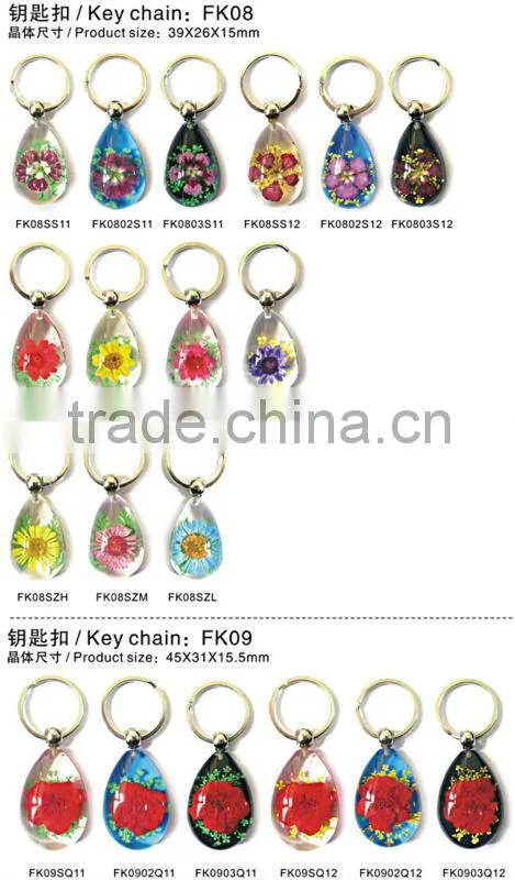 Real bug flower sea horse scorpion wholesale key chain rope