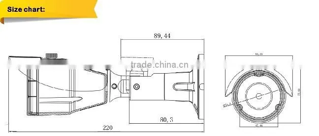 1/2.8" sony cmos 1080P ahd cctv camera 3.6mm fixed Lens ir 25m bullet camera mini osd menu controller 2.0MP oem security Camera