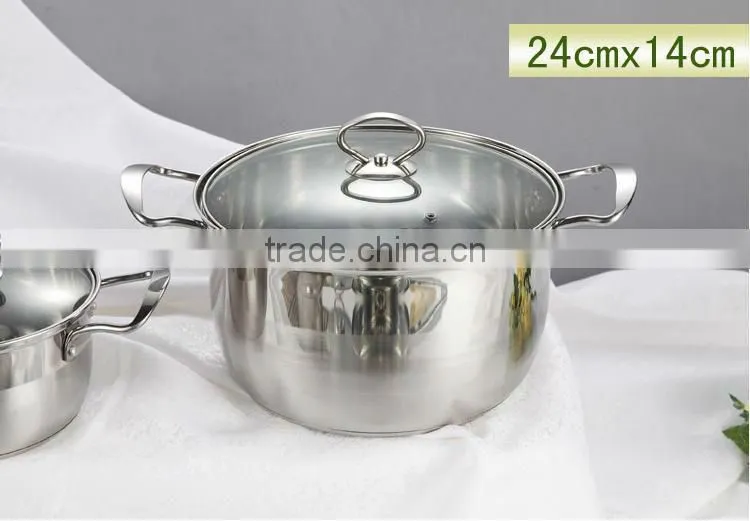 Stainless steel kitchenware sets 12pcs portable carry stainless steel cookware sets