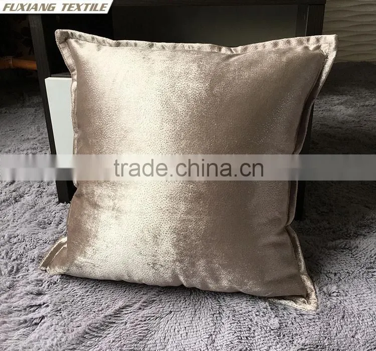velvet pillow with flange dot foil print