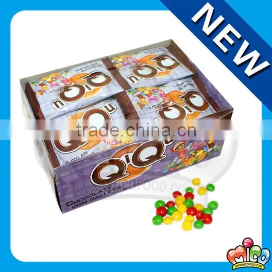 colorful puffing chocolate beans