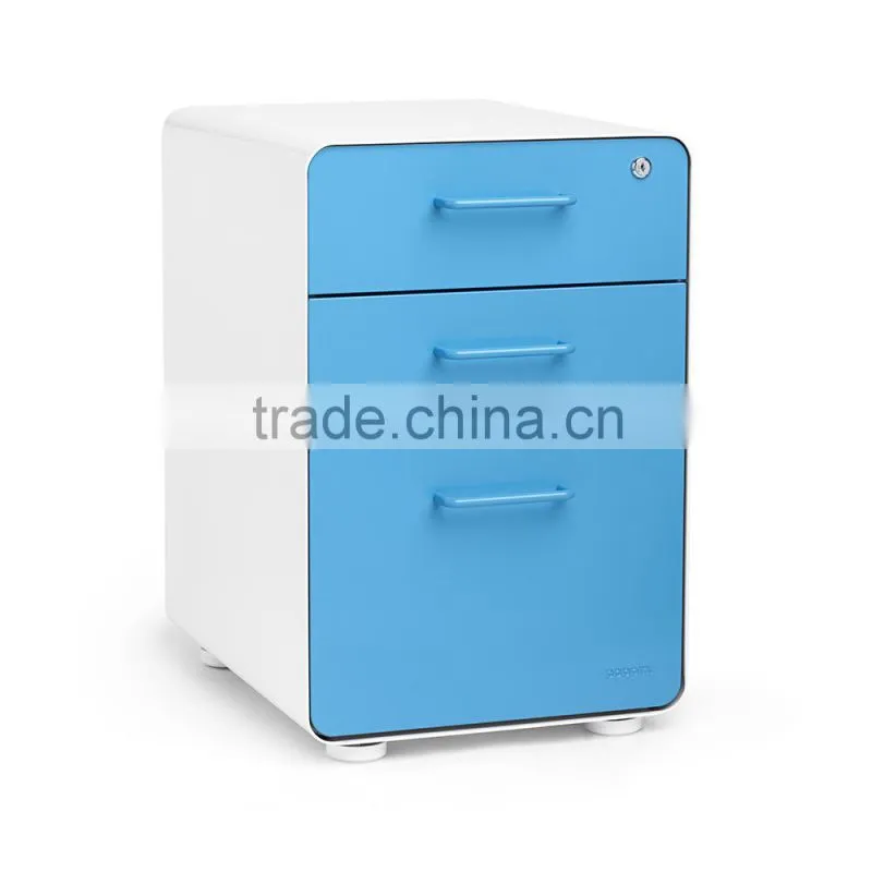 China top quality colorful office furniture small steel mobile file cabient