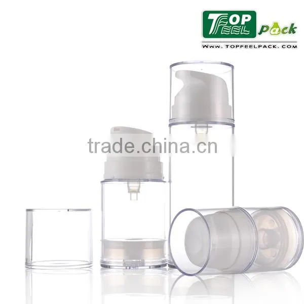 50ml Big Airless Pump Transparent Round Shape Airless Bottle for Face Cream