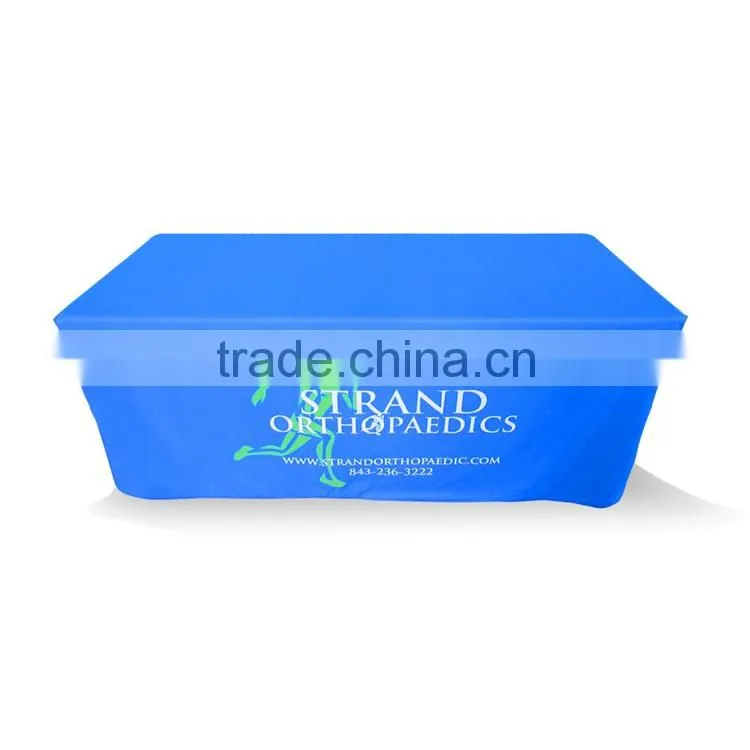 Custom Printed Non-Fading Waterproof 100% Polyester Table Cover Tablecloth
