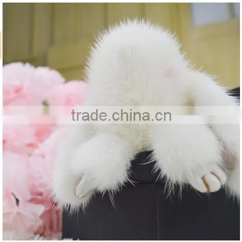rabbit fur Baby Animal Nursery Doll Toys Home Decoration Pendant Hanging Ornements Christmas Gifts For Children