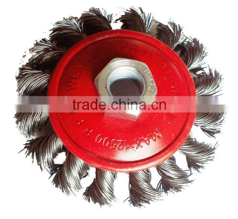 twisted knot wire cupbevel brush