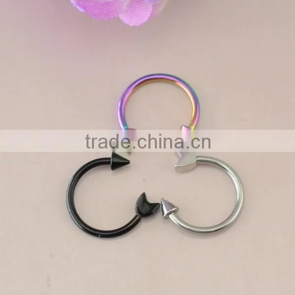 Factory Wholesale Black Circular Barbell Ring Body Piercing Nose Rings India