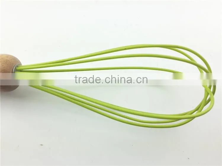 Good quality europe wooden handle whisk