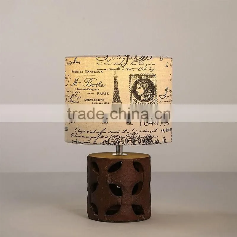 new products 2016 british style table lamp with fabric shade for shop or hotel