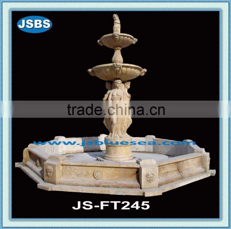 outdoor decorative stone garden nude woman fountain