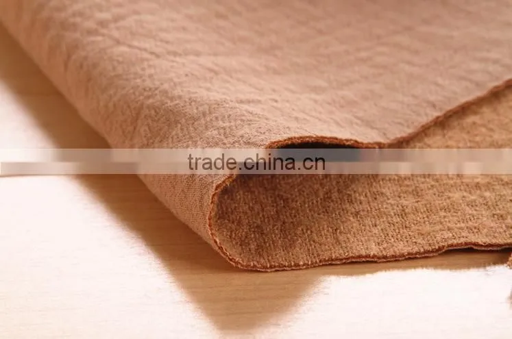 Double solid color washed cotton fabric